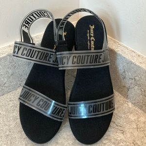 Juicy Conture. Black and white clear sandals